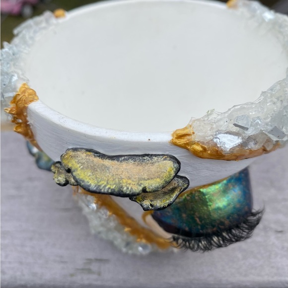 Handmade Flower Pot 👁️ 🌺 💎 HOST PICK 💎🤍one of a kind ✨✨✨ - Picture 6 of 8